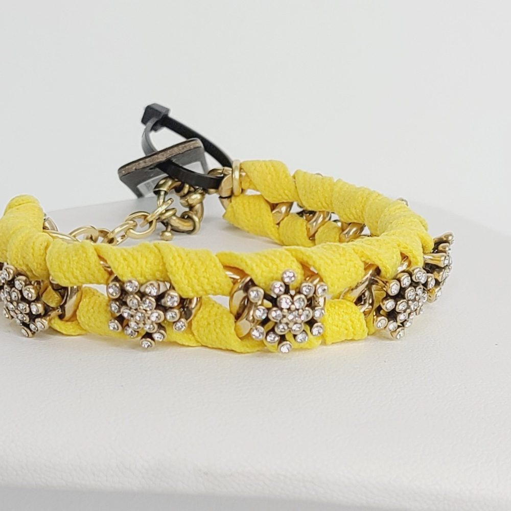 J.Crew Yellow Crystal Rhinestone Bracelet - Picture 3 of 8